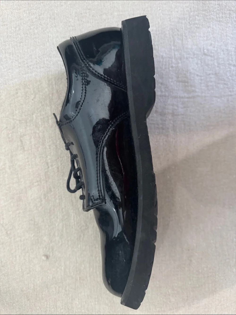 Bates Black Patent Leather Derby Shoes